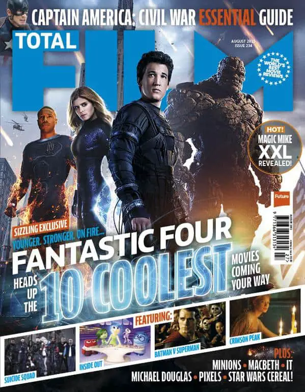 Cast of the Fantastic Four reboot on the cover of this month's issue of Total Film magazine