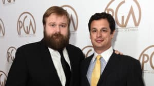 Robert Kirkman, left and Dave Alpert arrive at the 26th Annual Producers Guild Awards at the Hyatt Regency Century Plaza on Saturday, January 24, 2015, in Los Angeles. (Photo by Jordan Strauss/Invision for Producers Guild of America/AP Images)