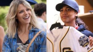 Kaitlin Olson (L.) of The Mick & Kylie Bunbury of Pitch